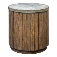  25779 - Uttermost Maxfield Wooden Drum Side Table